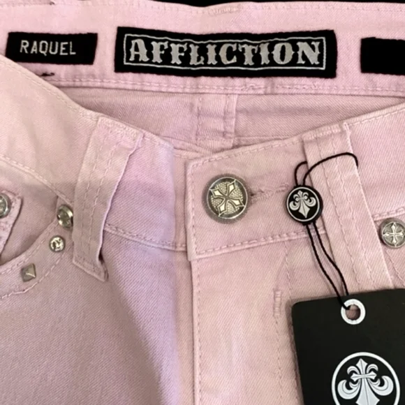 NWT Women's Affliction Raquel Maxine Pink Skinny Jeans - Picture 2 of 16